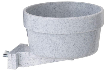 Pet Lodge® Kennel Crock | Mountable Plastic Dog Feed & Water Bowl | Off Floor Design (20 Oz)