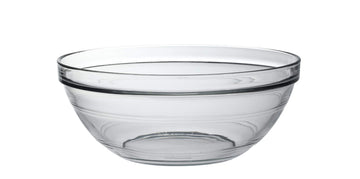 Duralex Gigogne Glass Stackable Mixing Bowls/Prep Bowls Set of 6, Clear. 2½ qt. / 9"