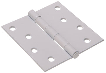 Hardware Essentials 852838 Residential Square Corner Door Hinges with Removable Pin White