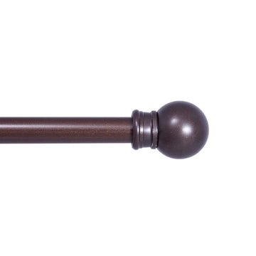 Kenney KN364/15 Fiona Café Curtain Rod, 28"- 48", Chocolate