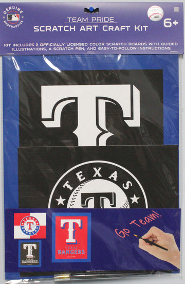 MLB TEXAS RANGERS SCRATCH ART CRAFT KIT