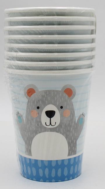 9CUP 8CT 1ST BIRTHDAY BEAR
