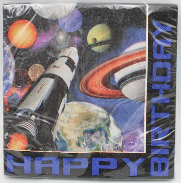 NAPKIN LUNCH 16CT 3P SPACE BLAST HBD