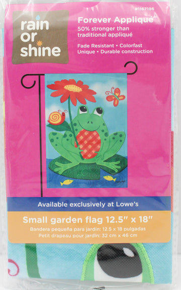 GARDEN FLAG - CHILL FROG 12.5in X 18in