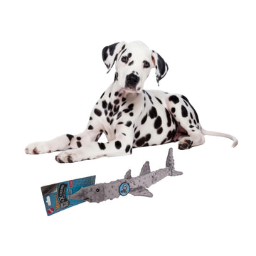 SPOT Skinneeez Extreme Triple Squeak Shark - Durable, Stuffing-Free Dog Toy with Rip-Stop Mesh & 3 Jumbo Squeakers, Built for Aggressive Chewers - Perfect for Medium to Large Dogs & Puppies, 25 inch
