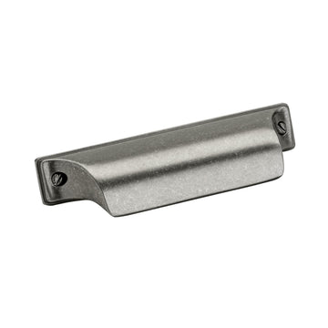 Amerock | Kitchen Cabinet Cup Pull | Antique Iron | 2-1/2 in (64 mm) Center-to-Center | Jolene | 1 Pack | Furniture Hardware | Cabinet Handle | Bathroom Drawer Pull