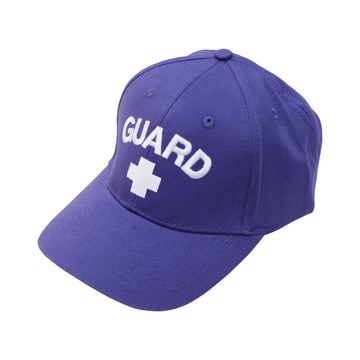Kemp USA Low-Profile Trucker Hat Lifeguard Cap - Fitted Sun Hat with 6 Panels & Sewn Eyelets - Adjustable Hook and Loop Strap - with Lifeguard and Cross Logo - Royal Blue