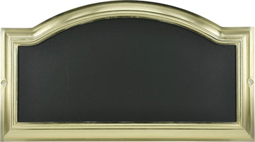 Distinctions Brass Address Plaque 9" x 16" | Metal House Address Sign | Mounting Plaque for 4" Numbers | Weather-Resistant Plaque for Mailbox, Door & Exterior Wall Display