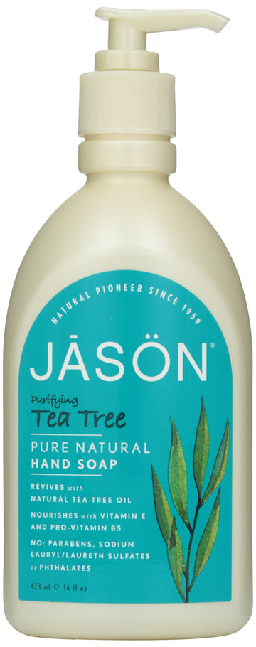 Jason Natural Cosmetics Satin Soap, Tea Tree Melaleuca, 16 oz