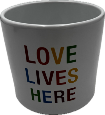 LOVE LIVES HERE PLANTER