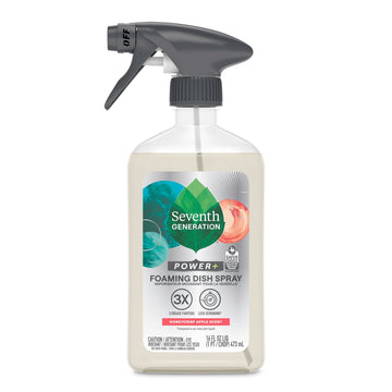 Seventh Generation Power+ Foaming Dish Spray Dishwashing soap Honey Crisp Apple Cuts Grease 16 oz