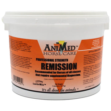 AniMed Remission 4 lbs - Comprehensive Nutritional Support for Horses with Metabolic Issues, Probiotics, and Essential Nutrients for Hoof Health, Gut Health, and Overall Well-Being