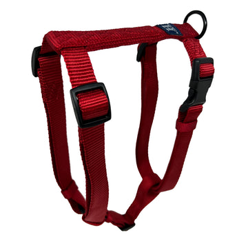 Hamilton Adjustable Comfort Nylon Dog Harness, Red, 3/8" x 10-16"