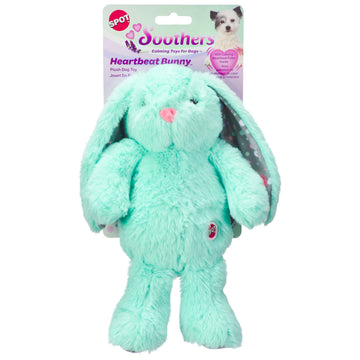 SPOT Soothers Heartbeat Bunny - 12in Calming Plush Dog Toy with Realistic Heartbeat, Lavender Scent & Squeaker, Crate Training Sleep Aid - 1 of 3 Assorted Colors, Sent at Random