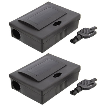 Ruralty Easy Set Mouse Trap - 2pk Plastic Catch and Release Reusable Mouse Trap with Key - for Indoor and Outdoor Use
