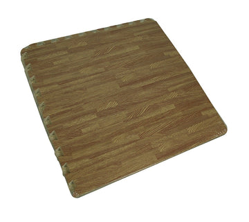 IIT Wood Grain Floor Mat, 24" x 24", 4 Piece Set, Covers 16 sq. ft.