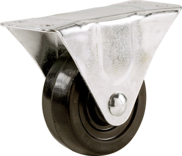 Shepherd Hardware 9015 3-Inch Rigid Plate Caster, Soft Rubber Wheel, 110-lb Load Capacity
