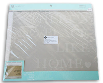There's No Place Like Home'' Stencil - Flexible Multi-Media Heavy Duty Lettering Stencil - 12 x 14 Inches