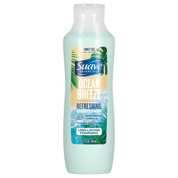 Suave Essentials Refreshing Conditioner, Ocean Breeze Infused with Sea Algae Extract and Vitamin E, Hair Conditioner with a Long Lasting Fragrance 22.5 oz