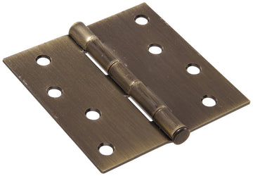 Hardware Essentials 851798 Residential Square Corner Door Hinges with Removable Pin Antiq