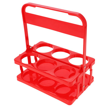 BISupply Collapsible Drink Carrier with Handle - 6 Pack Reusable Drink Carriers for Delivery Drivers and Travelers