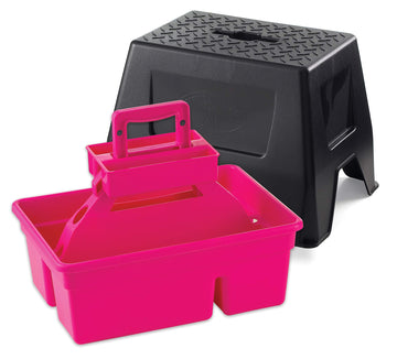 Little Giant Duratote Step Stool with Grooming Box Pink