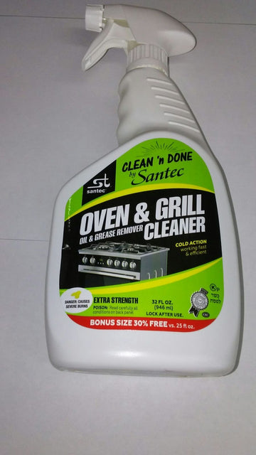 Clean'N Done Oil & Grease Remover Oven & Grill Cleaner 32oz Pack (3, E/Strength (Green))