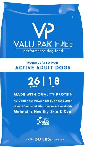 Valu-Pak Free 26-18 Dog Food (Blue Bag), 50 lb
