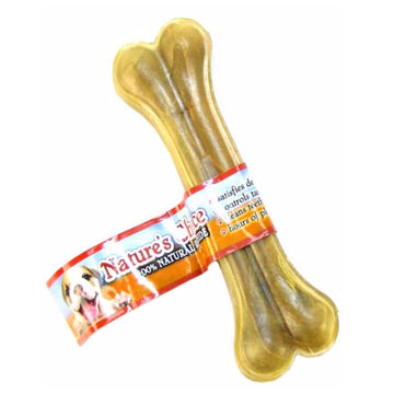 Loving Pets Nature's Choice 100% Natural Rawhide Pressed Bones 6" Long (1 Pack) - Pack of 10