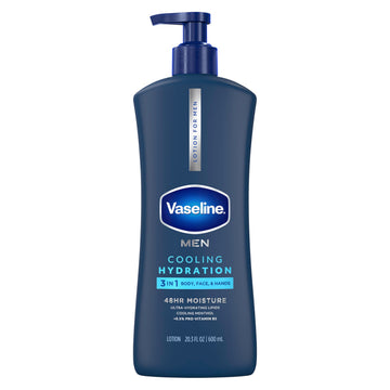 Vaseline Men Healing Moisture Body Lotion, Cooling, 20.3 oz