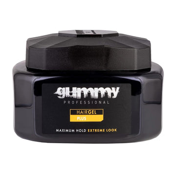 Gummy Professional Plus Hair Gel for Men and Women – Strong Hold Styling Gel for Slick Back Looks, Curls, Braids, Twists, and Edge Control – Clear Gel for Shine, Neat Styles, and Conditioning – 500ml