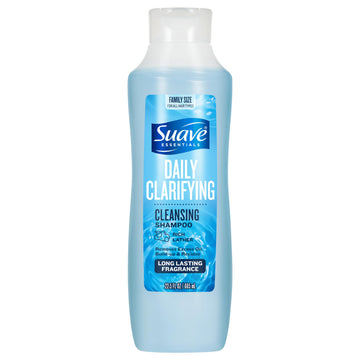 Suave Daily Clarifying Cleansing Shampoo For All Hair Types, Deep Cleanses & Removes Buildup, pH Balanced & Hypoallergenic, 22.5 FL OZ