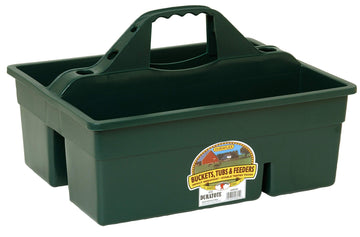Little Giant® Plastic DuraTote | Horse Grooming DuraTote | Durable Tote Box Organizer with Easy Grip Handle | Extra Thick Sidewalls | Green