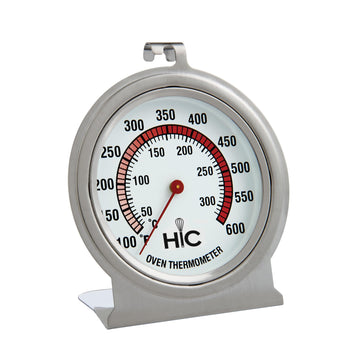 HIC Kitchen Roasting Oven Thermometer, Large 2.5-Inch Easy-Read Face, Stainless Steel