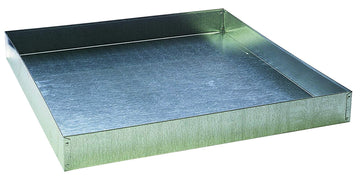 LITTLE GIANT Steel Dropping Pan - Pet Lodge - Heavy Duty Galvanized Waste Pan, Designed for AH2424 (Sold Separately) (24" x 24") (Item No. ADP2424)
