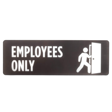 Employees Only Sign - Adhesive Restricted Work Area Decal - Heavy Duty Plastic Do Not Enter Stickers for Office Job, Warehouse, Small Business, Restaurant, Store, Shop, and Maintenance Room Safety