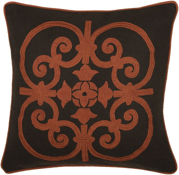 Rizzy Home | T03827 | Poly Fill Decorative Pillow | 18"x18" Brown