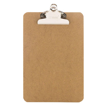 BAZIC Memo Size Hardboard Clipboard w/Sturdy Spring Clip