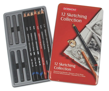 Derwent Sketching Collection, Metal Tin, 12 Count (34305)