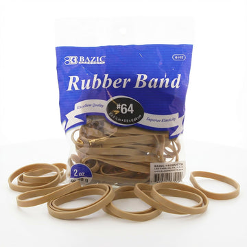BAZIC Products Rubber Bands, Size #64, 2 Oz, 3.5" x 0.25"