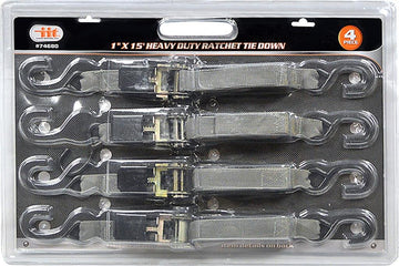 IIT 74680 1-Inch X 15-Feet Heavy Duty Ratchet Tie Down, 4-Piece