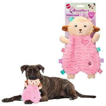 SPOT Soothers Tabbie Lambie Dog Toy - 12in Stuffing-Free Calming Plush with Lavender Scent & Squeaker for Puppies & Small Dogs, Separation Anxiety Relief - 1 of 3 Assorted Colors, Sent at Random