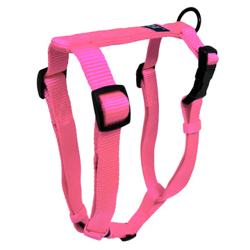 Hamilton Adjustable Comfort Nylon Dog Harness, Hot Pink, 5/8" x 12-20"