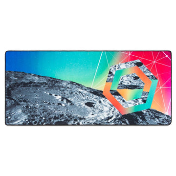 Interstellar Space Deskpad - Lunar Landing Custom Design Extra Large Microfiber Mousepad for Laptops, Computer Monitors, Tablets, Keyboards 35" x 15.5" by Stratagem