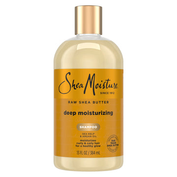 SheaMoisture Raw Shea Butter Deep Moisturizing Shampoo Raw Shea Butter for Dry, Damaged or Transitioning Hair with Argan Oil For a Healthy Glow 13 oz