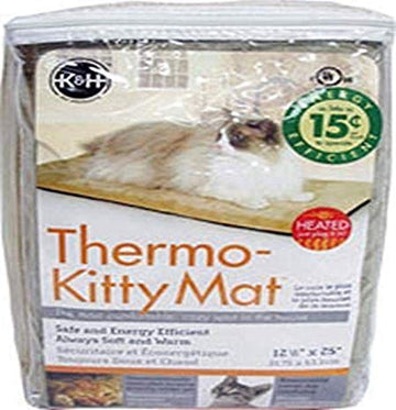 K&H Pet Products K&H Manufacturing Thermo-Kitty Assorted Colored Mat, 12.5 by 25"