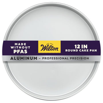 Wilton 12 in. Round Cake Pan, 2 in. Deep Aluminum Bakeware for Cakes, Rust-Resistant, Even Heating, Professional Quality, Packaging May Vary