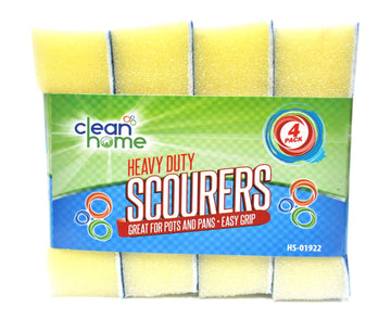 Clean Home Heavy Duty Scourers 4 Pack