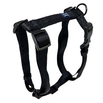 Hamilton Adjustable Comfort Nylon Dog Harness, Black, 3/4" x 20-30"