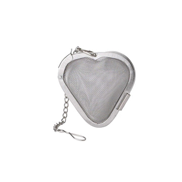 HIC Kitchen Tea Infuser, Heart-Shaped, 18/8 Stainless Steel Mesh, For Loose Leaf Tea and Mulling Spices